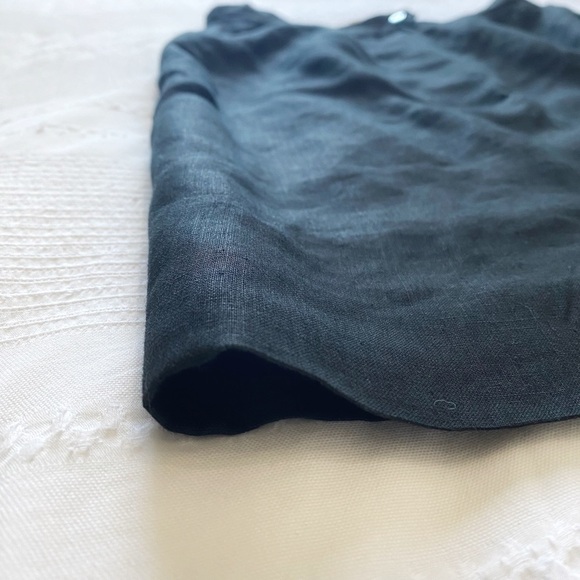 MAXMARA 100% LINEN BLACK HIGH RISE HIGH WAIST PENCIL SKIRT - 8 - Picture 9 of 9